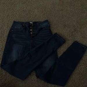 Black label dark blue skinny jeans